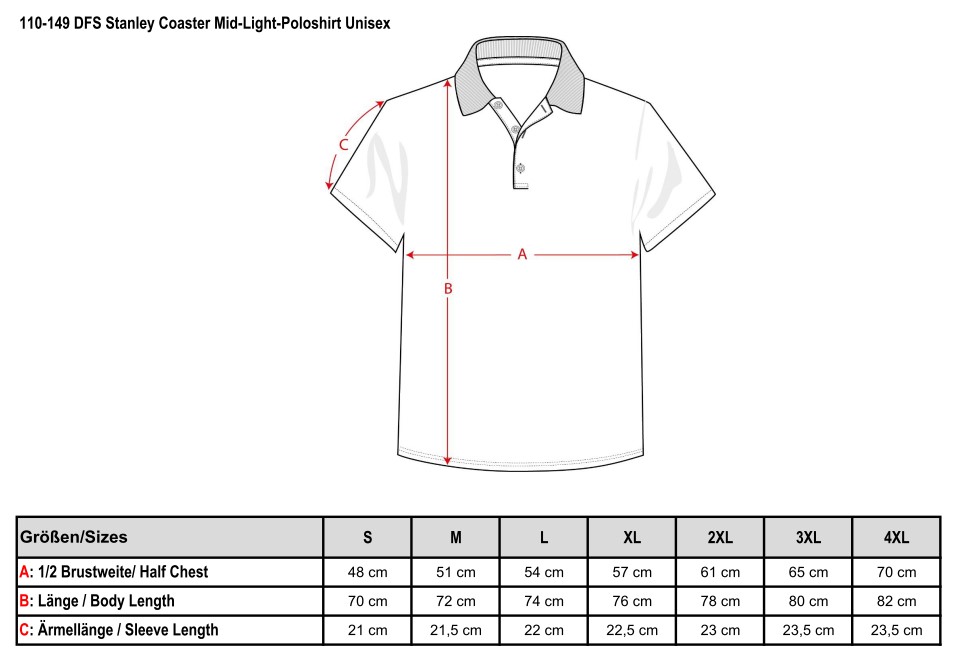 Poloshirt, kurzarm, Unisex, leichte Qualität