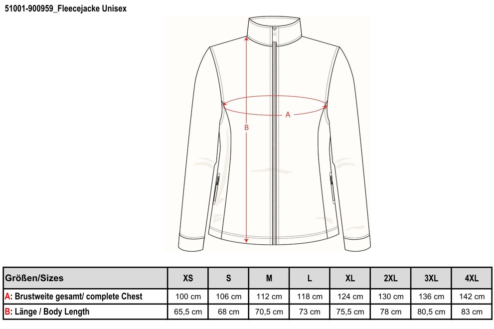 Fleecejacke, Unisex