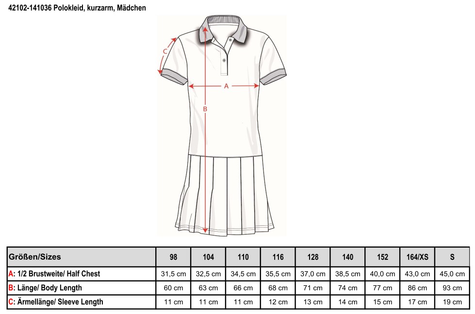 Polokleid, kurzarm, Mädchen