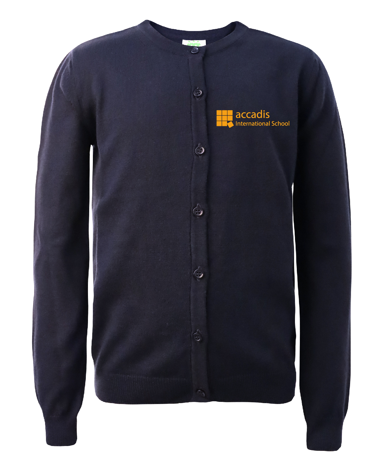 Strickjacke, Rundhals, geknöpft, Unisex